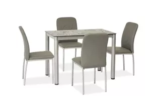 DAMAR jedálenský stôl 80x60 cm, šedý