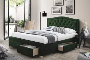 ELECTRA 160 čalúnená posteľ, zelená