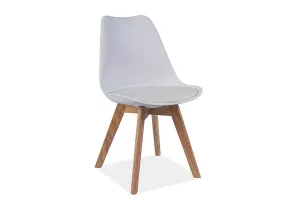 KRIS jedálenská stolička, biela/buk