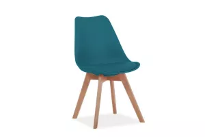 KRIS jedálenská stolička, morská modrá/buk