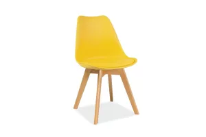 KRIS jedálenská stolička, žltá/buk