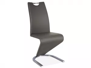 H-090 jedálenská stolička, šedá - brúsená oceľ