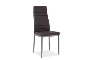 H-261 BIS jedálenská stolička, hnedá/aluminium