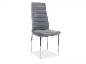 H-261 jedálenská stolička, chróm, šedá