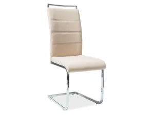 H-441 jedálenská stolička, béžová - chróm