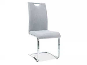H-790 jedálenská stolička, chróm, šedá