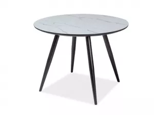 IDEAL jedálenský stôl, mramor, čierna
