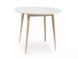 LARSON, jedálenský stôl, biely, dub bielený
