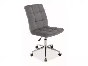 Q-020 kancelárska stolička, šedý zamat