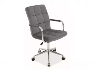 Q-022 kancelárska stolička, šedá zamat