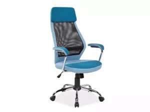 Q-336 kancelárske kreslo, modrá, čierna