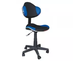 Q-G2 kancelárske kreslo, čierna, modrá
