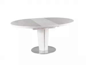 ORBIT, jedálenský stôl, mramor, biela matná