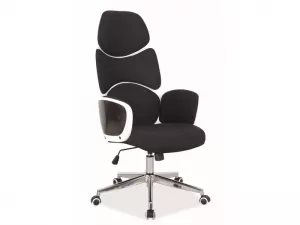 Q-888 kancelárske kreslo, čierna, biela