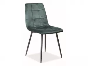 MILA VELVET jedálenská stolička, zelená, čierna