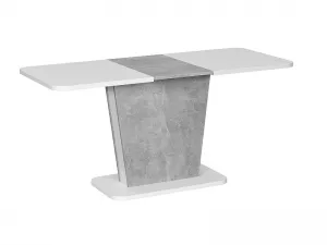 CALIPSO, rozkladací jedálenský stôl, biela matná, šedá