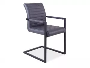 SOLID jedálenská stolička, šedá, čierna