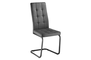 GOTHAM jedálenská stolička, čierna/šedá