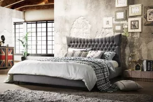 SIERRA manželská posteľ 180 x 200, sivá