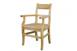 KT115 – drevená stolička s podrúčkami, borovica