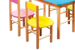 AD251 detská stolička, buk/žltá