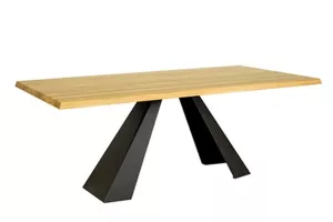 METAL ST370 jedálenský stôl 160x90, dub/čierna matná
