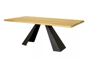 METAL ST370 jedálenský stôl 180x100, dub/čierna matná