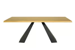 METAL ST370 jedálenský stôl 220x100, dub/čierna matná