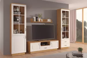 FLAWIA štýlová obývačka, biela/dub artisan