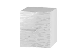 NICEA skrinka na umývadlo 40 S/2, biely lesk/vzor