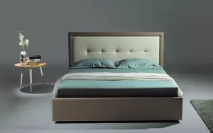 CHLOE čalúnená posteľ 160, béžová/hnedá