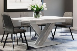 BRONX jedálenský stôl, biela/betón