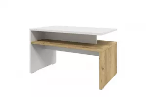 LAIT, konferenčný stolík, biela/craft zlatý