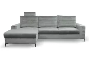 COLLIN rohová sedačka Velluto – Grey 16- ľavý roh