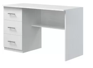 PC stolík E4 ľavý, biele drevo