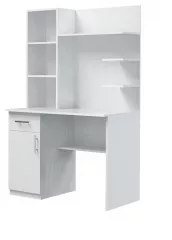 PC stolík E6 ľavý, biele drevo