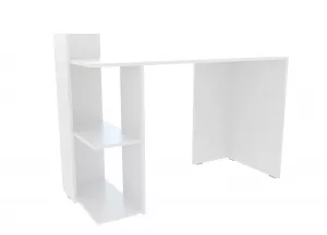 PIXEL 1 písací stôl s regálom, biely