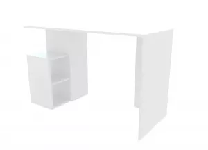 PIXEL 4 písací stôl s regálom, biely
