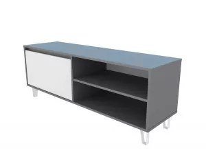 ELIS televízny stolík, grafit / biela
