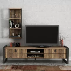 EXCLUSIVE LOST Tv stolík, metal / orech