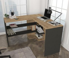STYLO pracovný stôl, sapphire / antracit