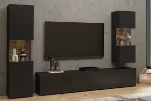 AVA 10 moderná obývacia zostava čierna/ dub wotan