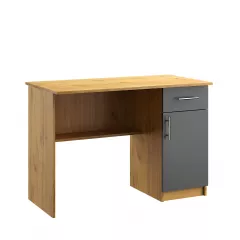 OFFICE KIT písací stôl N05, antracit / dub Apalačský, pravý