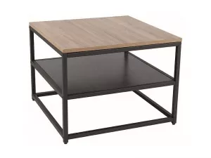 AMBER 55 x 55 konferenčný stolík, dub / čierna