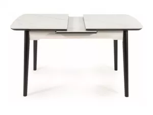 APOLLO jedálenský stôl, biela matná / čierna