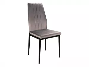 ATOM VELVET jedálenská stolička, šedá / čierna