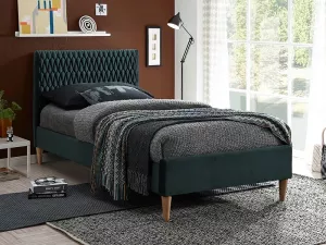 AZURRO VELVET 90 čalúnená posteľ, zelená