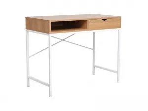 B-027 písací stôl, dub / biela
