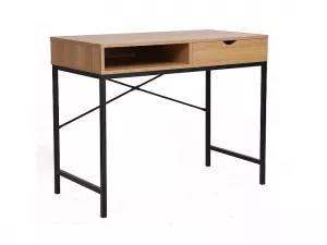 B-027 písací stôl, dub / čierna