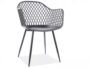 CORRAL B plastová stolička, čierna